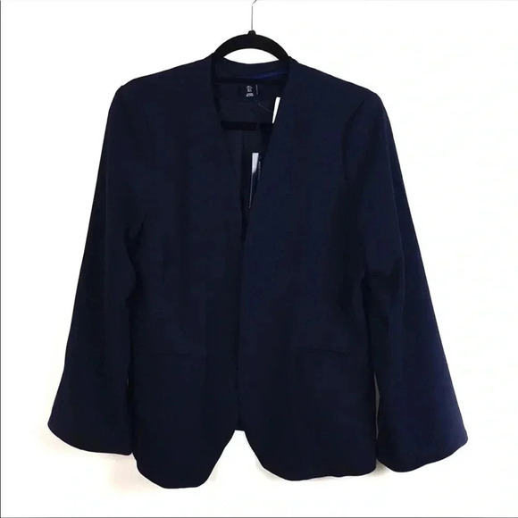 Adrienne Vittadini Navy Blue Blazer Size Large - Picture 1 of 4